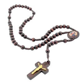 Vaticano Imports Our Lady Undoer of Knots Wood Rosary from Italy