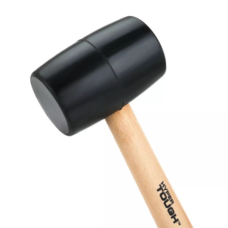HYPER Tough 16 Ounce Rubber Mallet With Wood Handle
