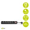 Goobay 51290 AC Power Strip with Switch, 1.5 m Cable