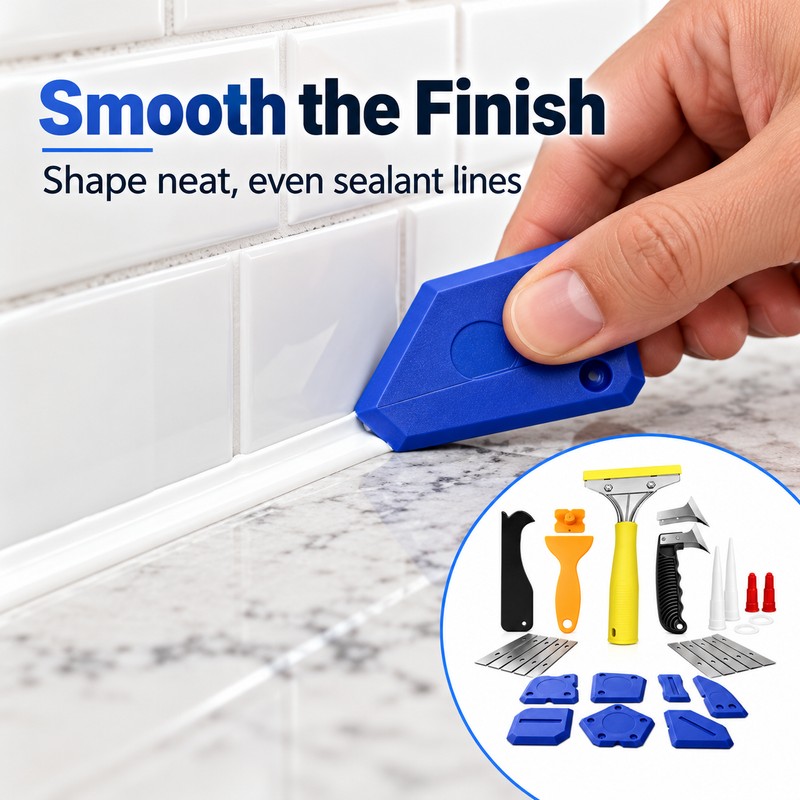25-Piece Caulking Tool Kit for Bathroom & Kitchen – Caulk