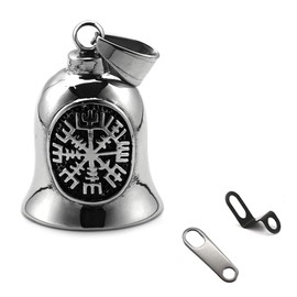 MANOPRANA Guardian Bell Motorcycle Bell Guardian Biker Bell Motorcycle Bell Motorcycle Bell Key Pendant (G), silver