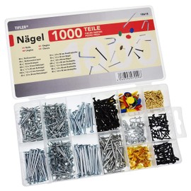 1000 Nails and Pens Set 14 Different Types and Sizes in Assortment Box