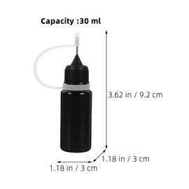 GLEAVI 10pcs Black Glue Bottle 30ml Squeeze Bottles Glue Applicator Bottles Precision Tip Glue Application Bottle