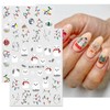 JMEOWIO Nagelsticker Weihnachten Schneekugel Licht 10 Blatt Nail Art Sticker