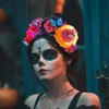 Day of the Dead Flower Headband Light Up Halloween Headbands