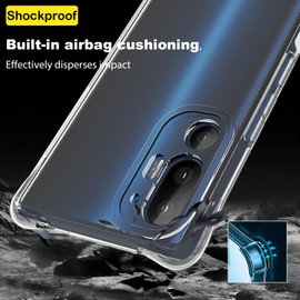 USTIYA Case for HTC U24 / HTC U24 Pro 5G Clear TPU Four Corners Military-Grade Protection Cover Transparent Soft funda