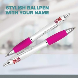 Destination Vinyl ltd Name - DYLAN - Pink Ballpoint Pen Industrial Red #205787