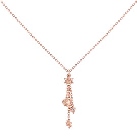 UTOLERY NKD-200-SPP Kirby Toy Twinkle Star Necklace, Silver (Pink Gold Coated), Women's, Present, Silver