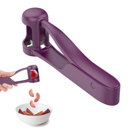 WhiteRhino Grape Cutter for Toddlers 1-3, Fruit Slicer for Cherry Tomato Strawberry Olive Multi Grape Quarter Cutter Tool for Baby Stainless Steel Kitchen Gadgets with Ergonomic Non-Slip Handls