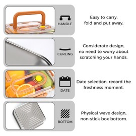 Vacuum Sealed Container，ｗith Vacuum Pump，Stainless Steel Vacuum Food Storage Container，for　Food Storage，Kitchen Storage ，Keep Food Fresh 5 Times Longe