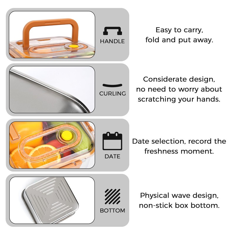 Vacuum Sealed Container，ｗith Vacuum Pump，Stainless Steel Vacuum Food Storage Container，for　Food