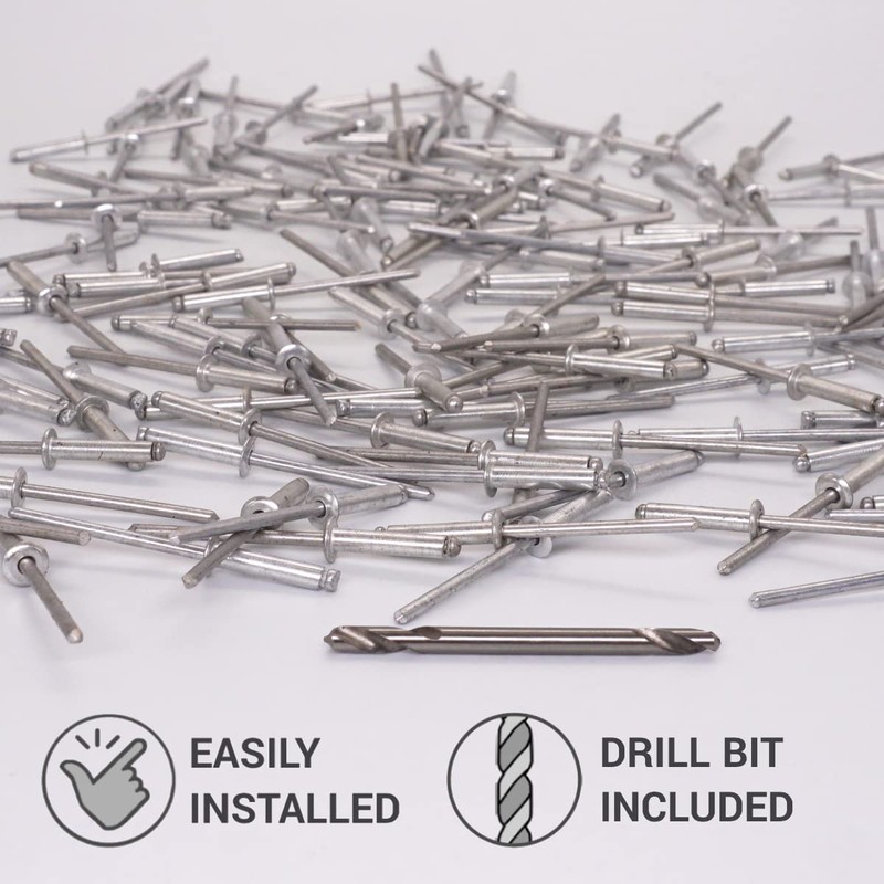 SKIR'CO (100 pcs) Aluminium Blind Rivets 3.2 x 15 mm,