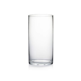WGV Jarrón cilíndrico, ancho abierto 15,24 cm, altura 30,48 cm, recipiente floral de cristal transparente, portavelas para centro de mesa de boda, fiesta, decoración de oficina en el hogar, 1 pieza