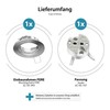 ledscom.de 6x Ceiling Mounting Frame FERE Mounting Frame Matt Chrome