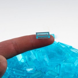Tiles 1x2 Flat Bricks - 1000pcs Classic Building Blocks Parts and Pieces,Smooth Plate Water MOC Accessories Bulk Lots Transparent Light Blue