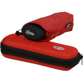 iX-brella mini - Umbrella – Mini Umbrella in case, Light and Tiny - Red