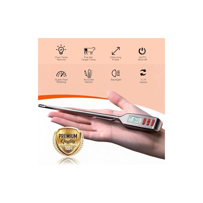 Termómetro de carne digital Antonki, termómetro de alimentos de lectura