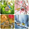 Fat Ball Feeder, 2 Pcs Black Hanging Bird Feeder, Metal