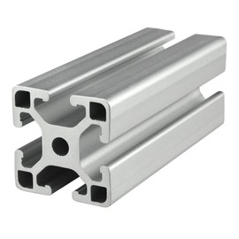 8020, 40-4040, 40 Series 40mm x 40mm 40x40 T-Slotted Aluminum Extrusion DIY Extruded Linear Slot Bar Rail Metric 80/20 (Lite, Clear Anodize, 455mm Long)
