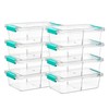 Vtopmart - Caja de lápices apilable transparente de 1.5 cuartos