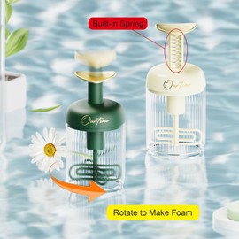 CHHWAU Gentle Deep Cleanser ，Big Cup Rich Foam Maker for Face Wash，Foam Cleanser and Wash Foamer，Facial Cleansing Tool (green)