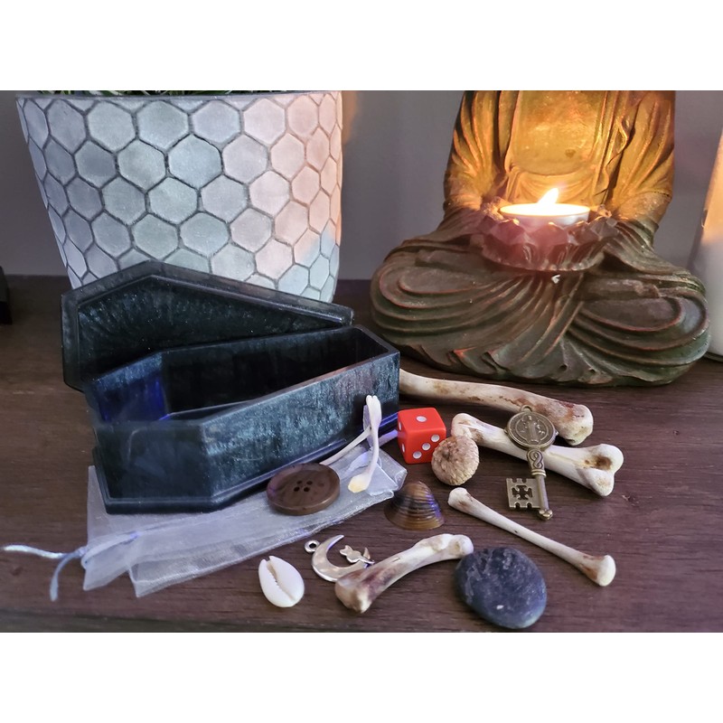 Bone Casting Kit for Hoodoo Witchcraft Divination Magick Bone Throwing