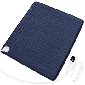 Heating Pad-Electric Heating Pad for Back,Neck,Abdomen,Moist Heated Pad for Shoulder,Knee,Hot Pad for Arms and Legs,Dry&Moist Heat & Auto Shut Off(Dark Blue, 12''×24')