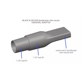 BLACK+DECKER Dustbuster Universal Attachments Adapter fits vac with slim nozzle