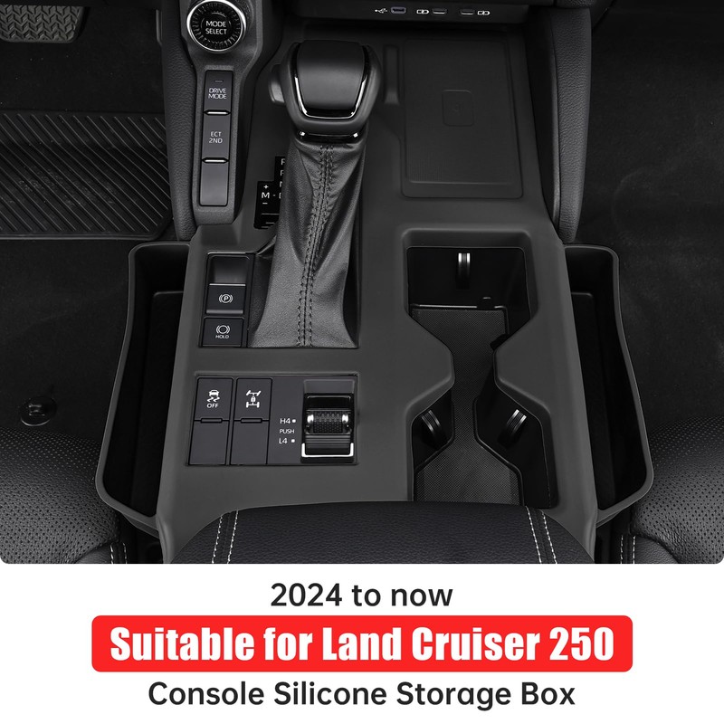 SFWAYA Console Silicone Storage Box for 2024 2025 Toyota Land