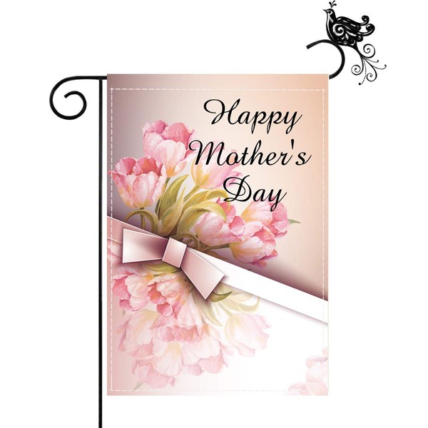 Yuiviot Garden Yard Flag 12 x 18inch,Happy Mother’s Day Theme,Double