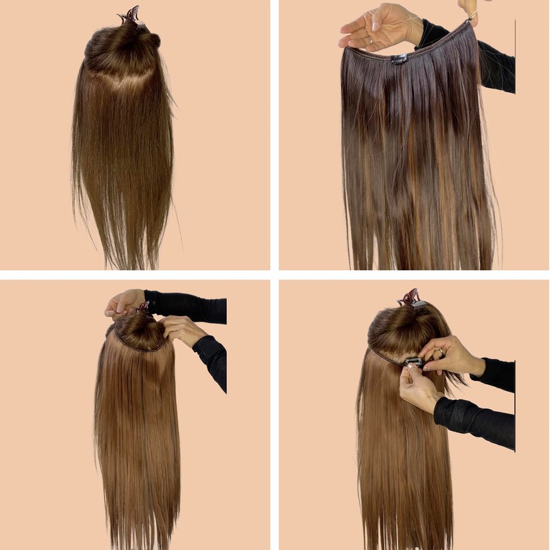 CAISHA 50cm 1 Tresse Extension mit Gummiband Extensions Haarverlängerung Haarteil