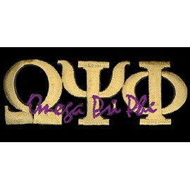 Omega Psi Phi Signature Gold Emblem Patch