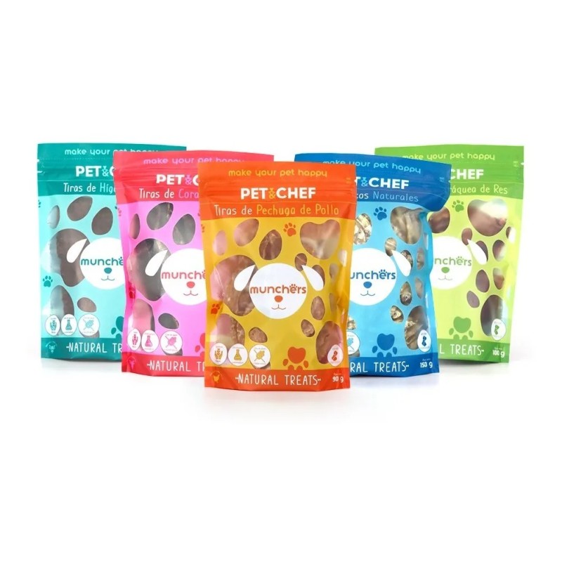 Premio 100% Natural Corazón De Res 100g Pet&chef Perro Gato