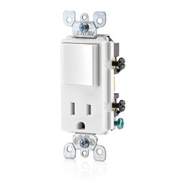 Leviton 15 Amp Decora Tamper Resistant Rocker Switch and Receptacle White