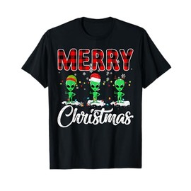 Th Merry Christmas Alien Santa Reindeer Xmas Light Costume T-Shirt