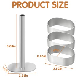 3Pcs Polvoron-Molder-Filipino Cookie Press Shortbread Polvoron Mold 2.5in Stainless Steel Kitchen Gagets Dessert with a Handle Baking Tool for Shortbread Cookies