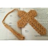 Original Crochet Handmade TOPAZ Cross Bookmark - Bible, Prayer Book,