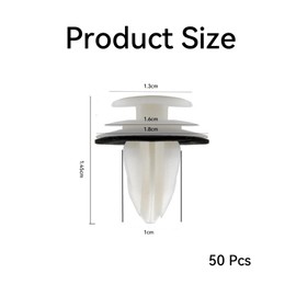 50 PCS White Car Trim Clips,Car Body Trim Clips Kit, Auto Panel Fixing Plastic Fastener for Car Interior Doors Bumper,Outer Protection Plate Buckle Parts