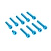 AKF Set of Aluminium Screws, Hex Socket in Light Blue