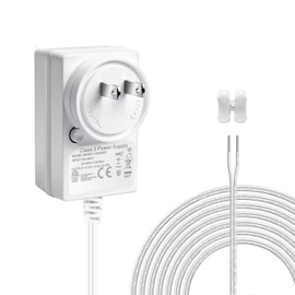 12V 2A Power Supply Adapter DC Transformer with Bare 2-Wires, 5 Feet Cable for CCTV Cameras