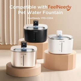 Replacement Filters for FEELNEEDY 4L Wireless Cat Fountain with Motion Sensor, Individual Packaging (YPD-C004P, YPD-C004S) Pack of 6