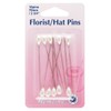 Hemline 70mm Florist & Hat Pins - 10pcs Pearl Tip