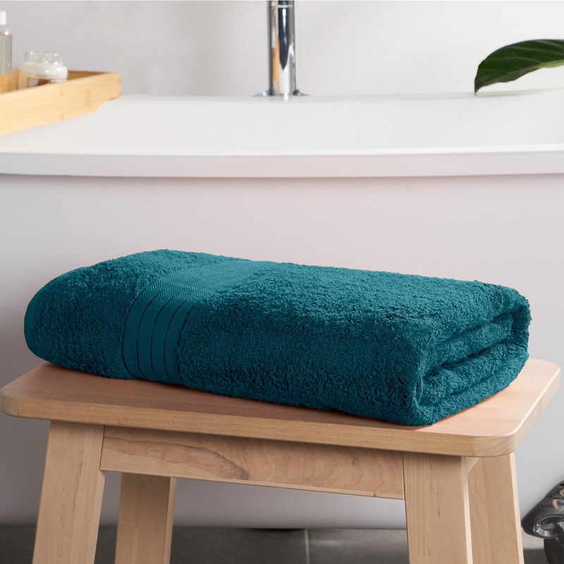 Brentfords Bath Sheet Teal Green, Ultra Soft Feel Quick Drying