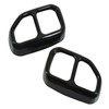 2pcs Gloss Black Car Tail Exhaust Pipe Cover Trim Stainless