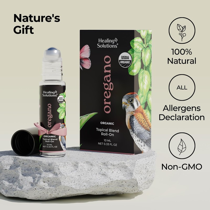 Healing Solutions (2 Pack) USDA Certified Organic Oregano Essential Oil