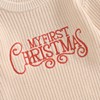 HZPHQY My First Christmas Baby Boy Girl Outfit Knit Romper