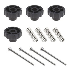 YINETTECH 4 Set Hand Twist Leveling Nut & Hot Bed Spring & M3x47.5mm Screw Leveling Adjustment Kit for Most 3D Printer Hot Bed/Platform