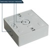 TRASEXTRA Type 86 Box Outlet Mounting Box,Recessed Electrical,86 Type Universal