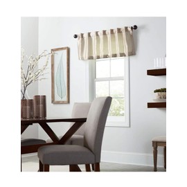 allen + roth Glenellen Sand Faux Silk Light Filtering Tab Valance 52 W x 18 L