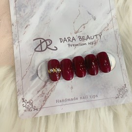 Next day delivery⭐Burgundy point nail⭐ / 다음날 발송⭐버건디 포인트네일⭐